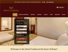 Tablet Screenshot of hotelcortinarome.com